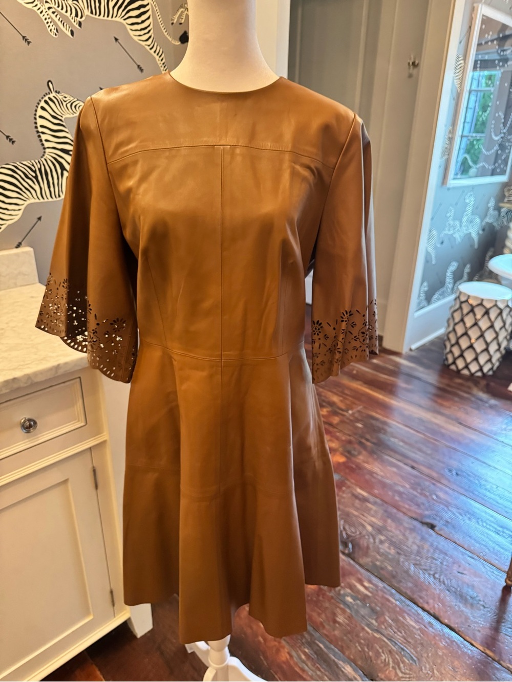PEARL by Lela Rose genuine Leather Dress